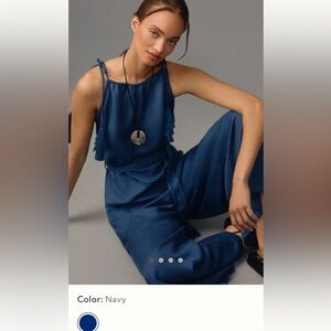 Corey Lynn Calter linen Navy Jumpsuit. NWT, roomy and breathable linen jumpsuit.